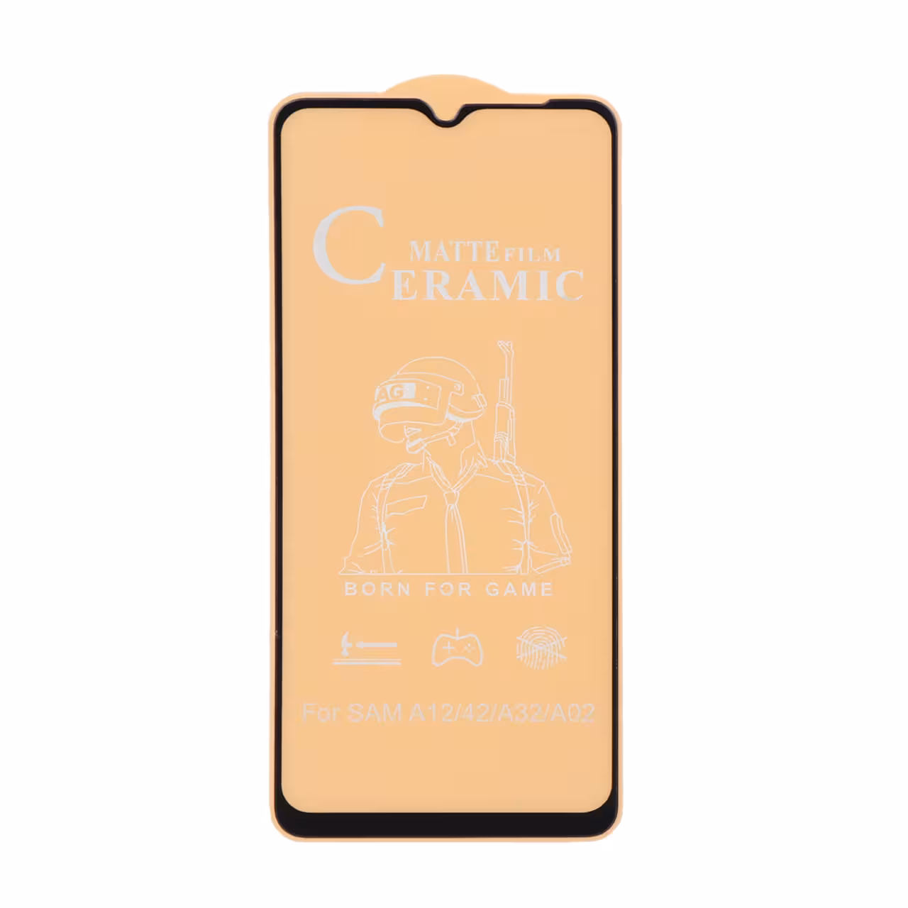 محافظ صفحه نمایش سرامیکی شفاف Samsung A12 / A04/ A02S / A03S / A03 Core / A13 / M12 / A02 / A42 / A32-5G / Realme NARZO 50A PRIME - Full Cover - مشکی (بدون پک)