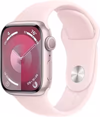 ساعت هوشمند اپل سری 9 بند Pink Aluminium Case with Pink Sport Band سایز 41 میلی متری
