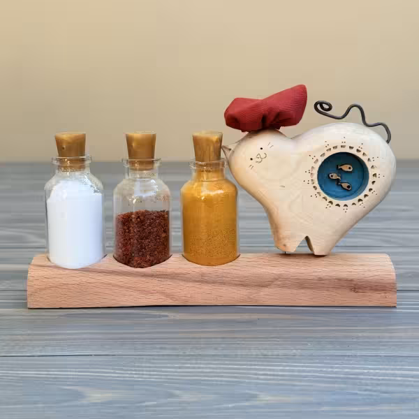 جا ادویه ای گربه طرح دو