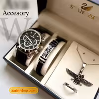 ست لوکس مردانه ساعت و بدلیجات طرح فروهر