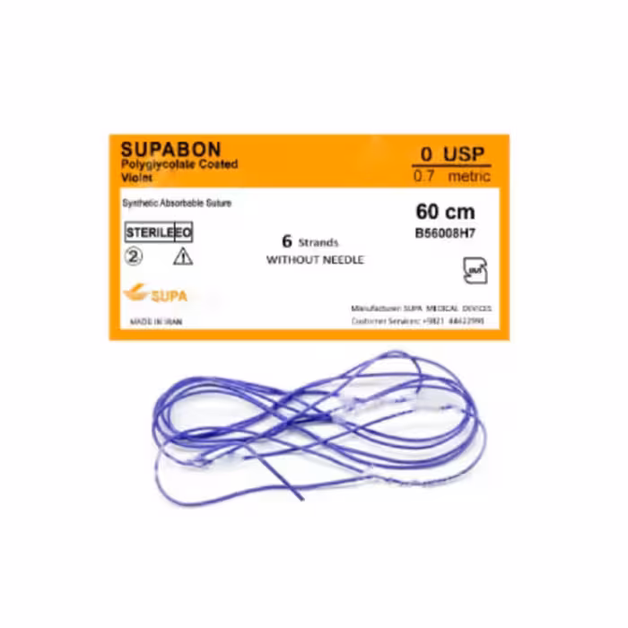 نخ جراحی سوپابن / ویکریل بدون سوزن 6 رشته ای سوپا
