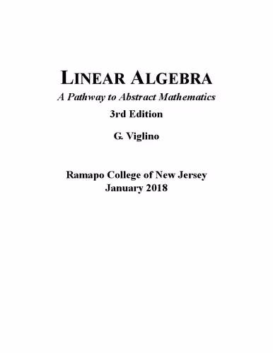 خرید و دانلود نسخه کامل کتاب Linear Algebra: A Pathway to Abstract Mathematics