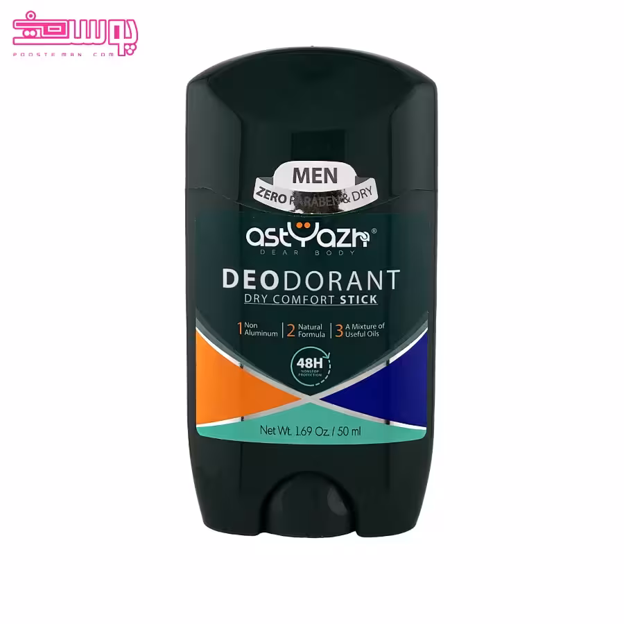 استیک دئودورانت مردانه آستیاژا مدل Dry Comfort حجم 50ml