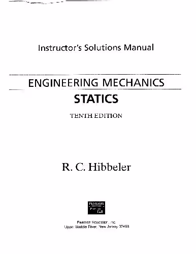 خرید و دانلود نسخه کامل کتاب Engineering Mechanic STATICS