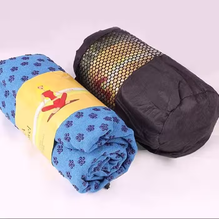 مت ورزشی یوگا حوله ای رنگ ابی وارداتی
