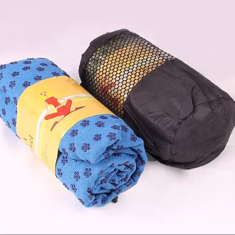 مت ورزشی یوگا حوله ای رنگ ابی وارداتی