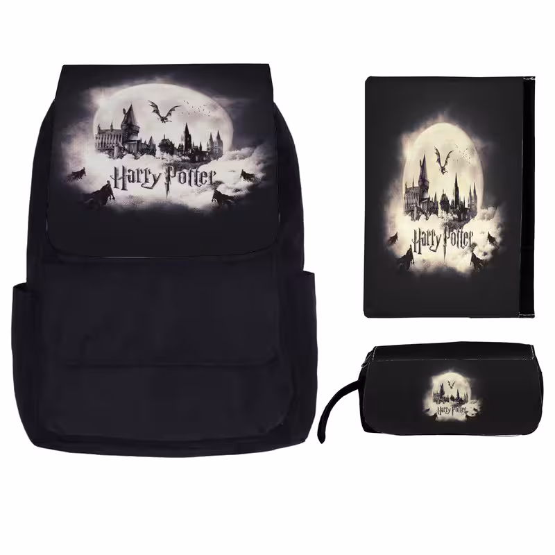 کوله پشتی طرح هری پاتر کد kkj 80 به همراه جامدادی و کلاسور | چاوه
