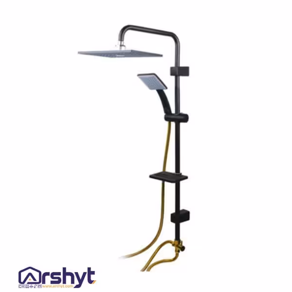 علم دوش شودر مدل آلما مشکی طلا |علم یونیکا شودر - لوازم خانه و آشپزخانه آرشیت