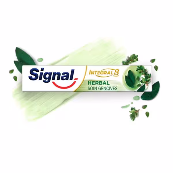 خمیردندان گیاهی سیگنال مدل Herbal ضد پوسیدگی دندان حجم 75 میل ساخت فرانسه