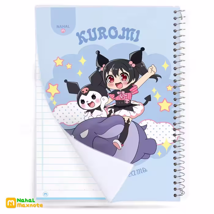 دفتر60 برگ سیمی طلقی کورومی (Kuromi) کد 3616. طرح 1