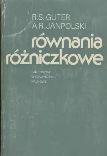 خرید و دانلود نسخه کامل کتاب Równania różniczkowe