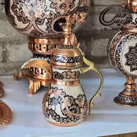 دله عربی مسی نقره کوبی شده زنجان