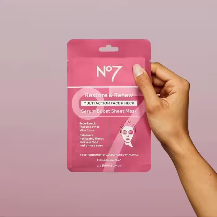 قیمت و خرید ماسک تقویت کننده صورت نامبر سون مدل Restore &amp; Renew Multi Action Serum Boost Sheet Mask 23g اورجینال