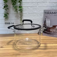 قابلمه پیرکس سیلیکونی مشکی 4.5 لیتر