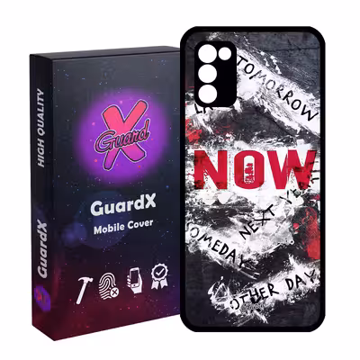 کاور گارد ایکس طرح متن مدل Glass10484 مناسب برای گوشی موبایل سامسونگ Galaxy A03S/A02S/M02S/F02S