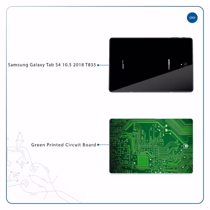 برچسب پوششی ماهوت مدل Green Printed Circuit Board مناسب برای تبلت سامسونگ Galaxy Tab S4 10.5 2018 T835
