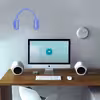 چراغ دیواری نئون دیزاین طرح Headphone_BL