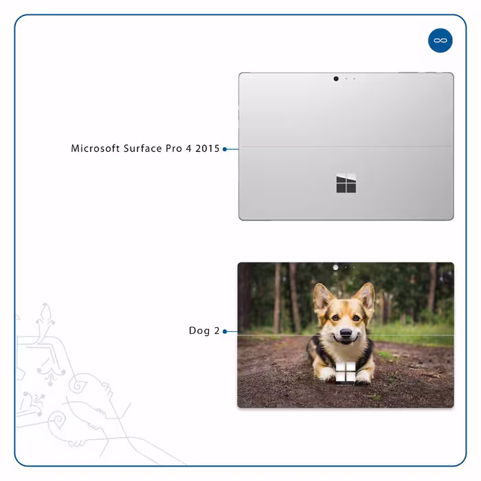 برچسب پوششی ماهوت مدل Dog-2 مناسب برای تبلت مایکروسافت Surface Pro 4 2015