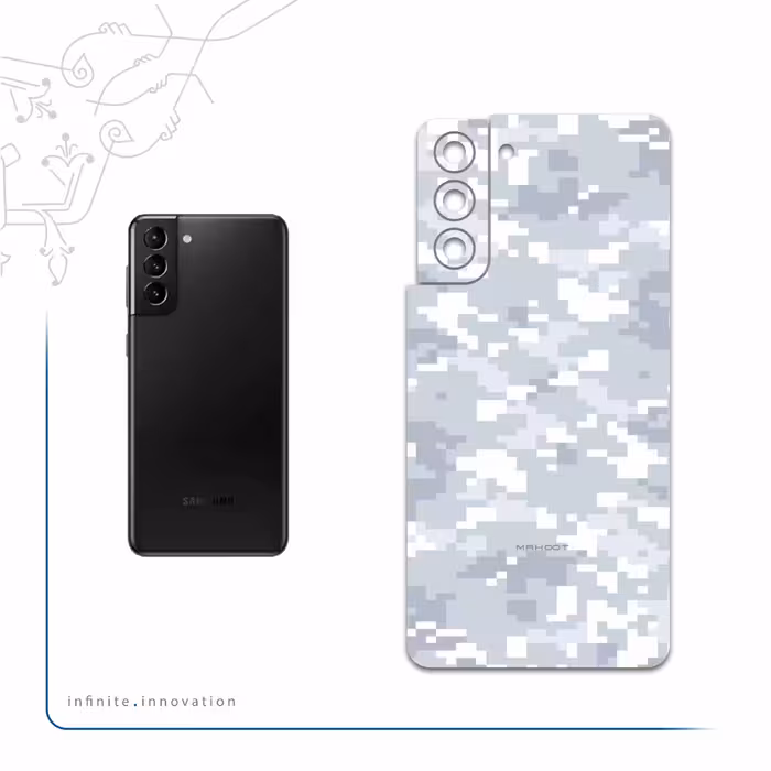 برچسب پوششی ماهوت مدل Army-Winter-Pixel مناسب برای گوشی موبایل سامسونگ Galaxy S21 5G