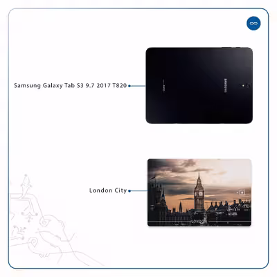 برچسب پوششی ماهوت مدل London City مناسب برای تبلت سامسونگ Galaxy Tab S3 9.7 2017 T820