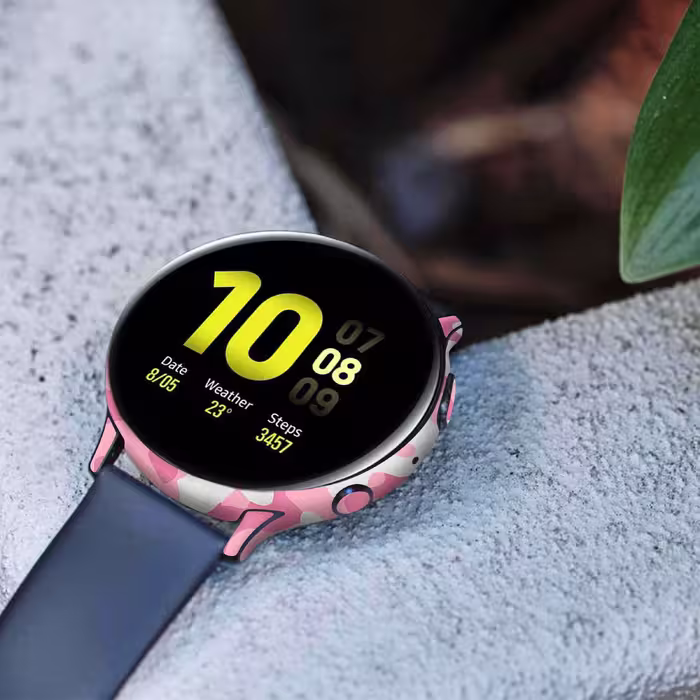 برچسب ماهوت طرح Army-Pink مناسب برای ساعت هوشمند سامسونگ Galaxy Watch Active 2 44mm