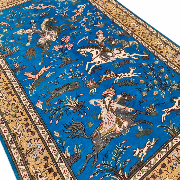 فرش دستبافت یک متری قم شریفی کد 102030