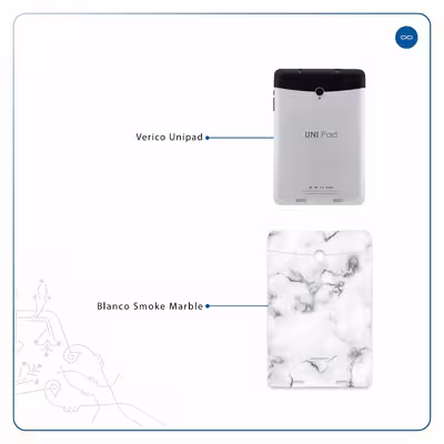 برچسب پوششی ماهوت مدل Blanco-Smoke-Marble مناسب برای تبلت وریکو Unipad