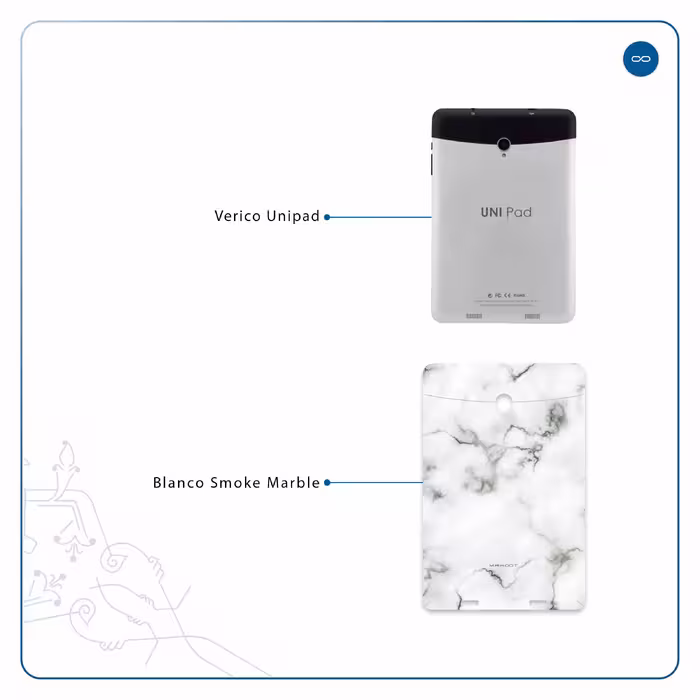 برچسب پوششی ماهوت مدل Blanco-Smoke-Marble مناسب برای تبلت وریکو Unipad