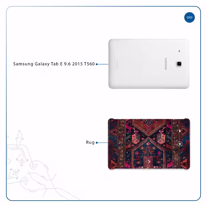 برچسب پوششی ماهوت مدل Rug مناسب برای تبلت سامسونگ Galaxy Tab E 9.6 2015 T560