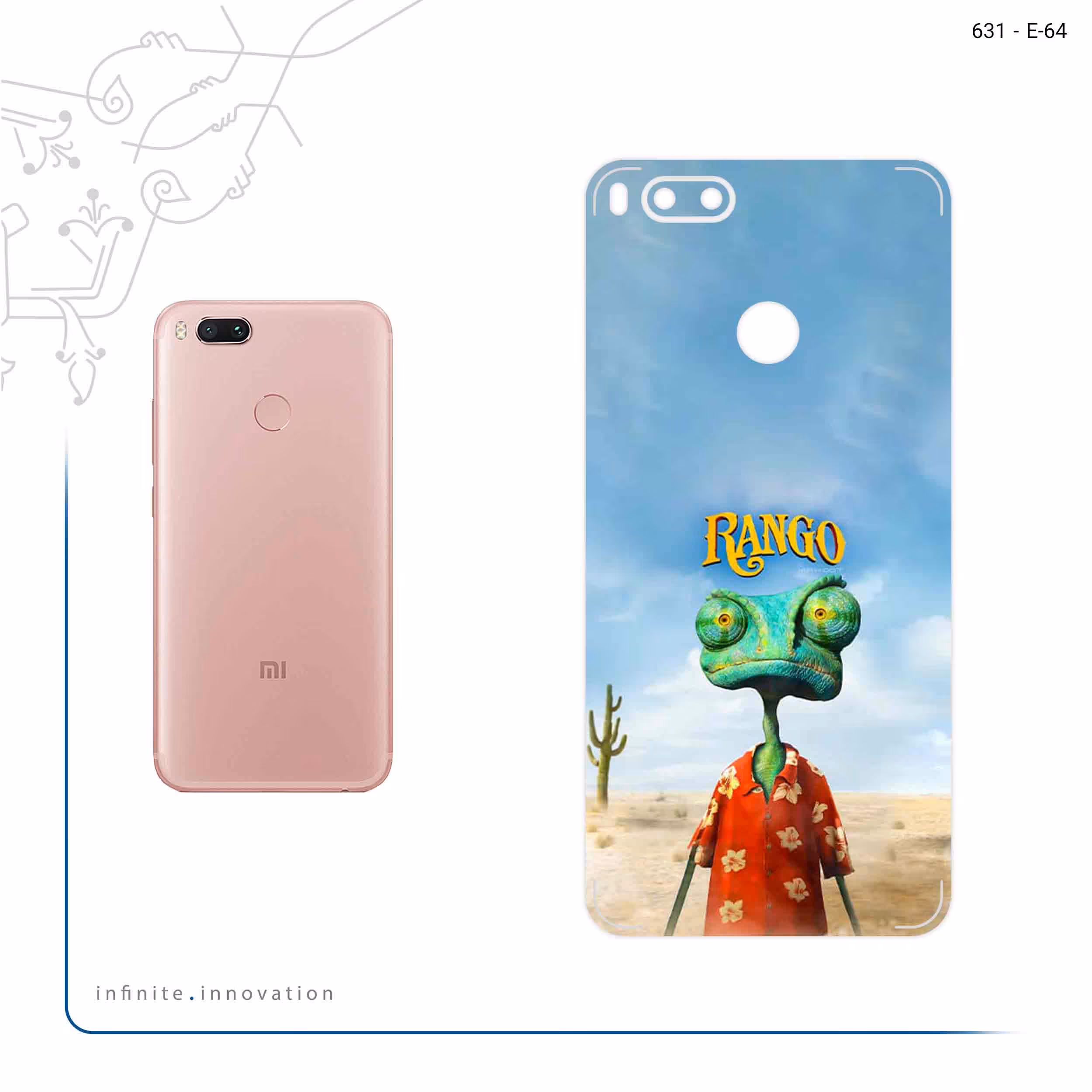 برچسب پوششی ماهوت مدل Rango مناسب برای گوشی موبایل شیائومی Mi 5X