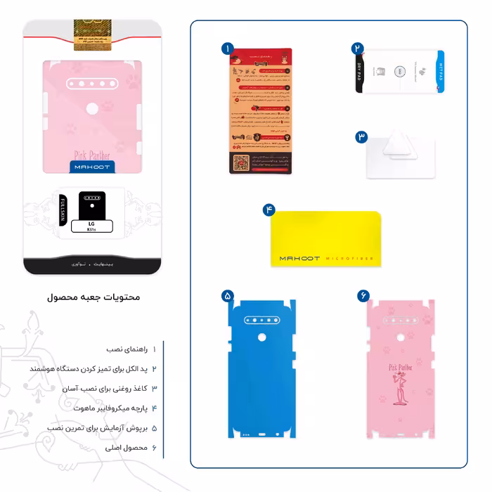 برچسب پوششی ماهوت مدل The Pink Panther-FullSkin مناسب برای گوشی موبایل ال جی K51s