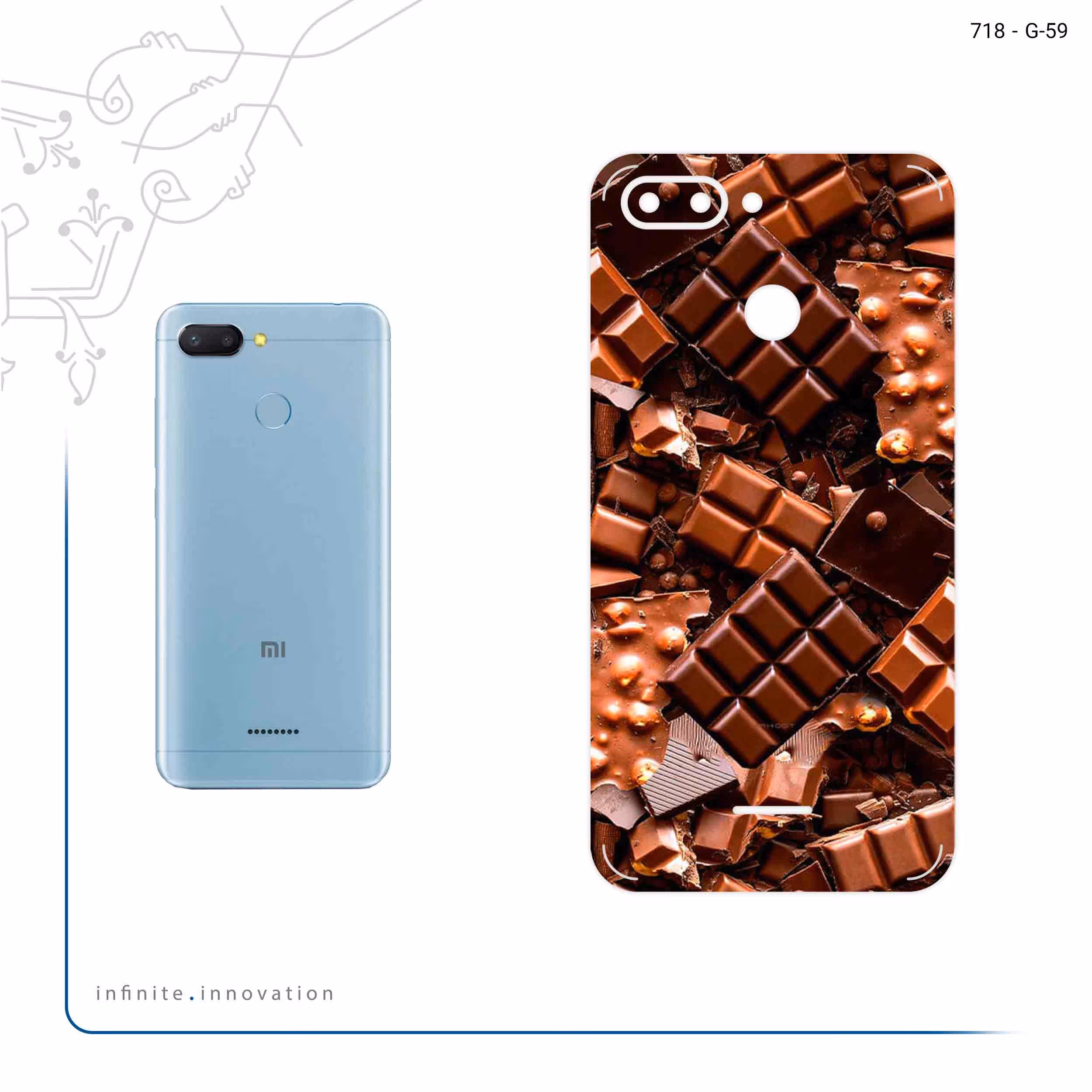 برچسب پوششی ماهوت مدل Chocolate مناسب برای گوشی موبایل شیائومی Redmi 6