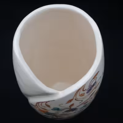 گلدان سرامیکی هیوا طرح پیچک ایستاده کد 11047651