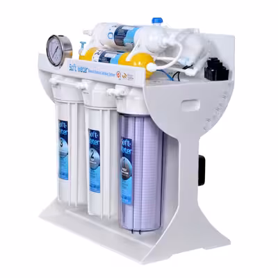 دستگاه تصفیه کننده آب سافت واتر مدل hajibashi-X600N به همراه فیلتر تصفیه کننده آب کد 01 مجموعه 3 عددی