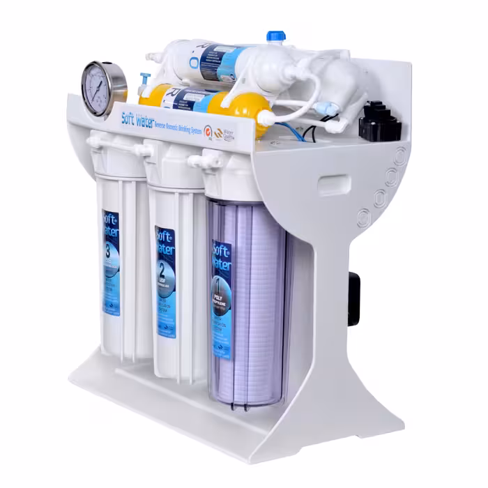 دستگاه تصفیه کننده آب سافت واتر مدل hajibashi-X600N به همراه فیلتر تصفیه کننده آب کد 01 مجموعه 3 عددی