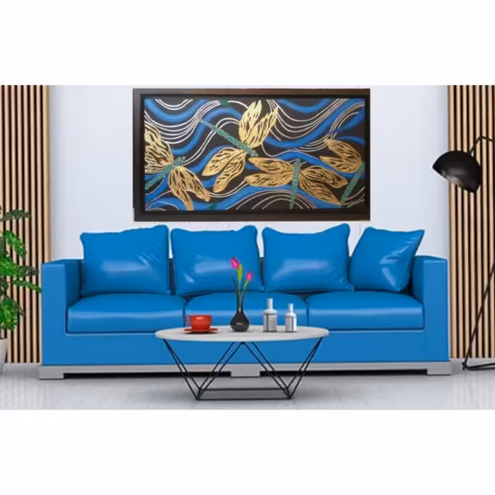 تابلو نقاشی رنگ روغن مدل رقص سنجاقک