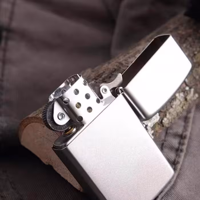 فندک زیپو مدل 1605 SLIM SATIN CHROME