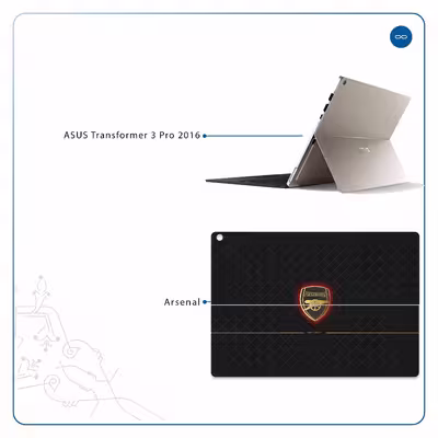 برچسب پوششی ماهوت مدل Arsenal مناسب برای تبلت ایسوس Transformer 3 Pro 2016