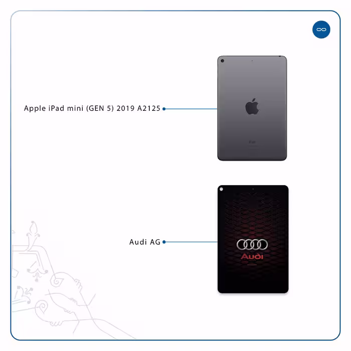 برچسب پوششی ماهوت مدل Audi AG مناسب برای تبلت اپل iPad mini (GEN 5) 2019 A2125