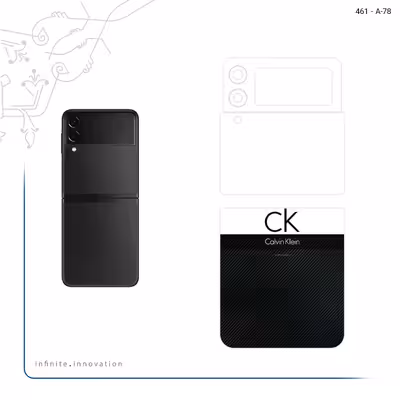 برچسب پوششی ماهوت مدل Calvin Klein مناسب برای گوشی موبایل سامسونگ Galaxy Z Flip3 5G