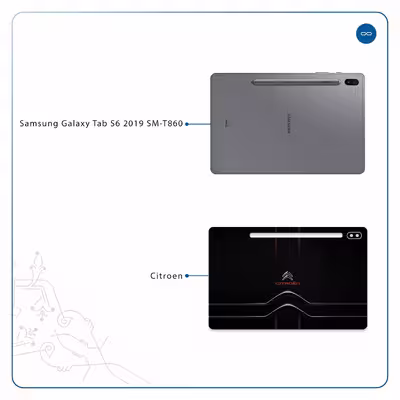 برچسب پوششی ماهوت مدل Citroen مناسب برای تبلت سامسونگ Galaxy Tab S6 2019 SM-T860