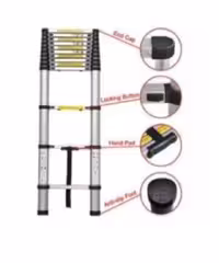 نردبان تلسکوپی 3/8 متری یکطرفه مدل RY-1338