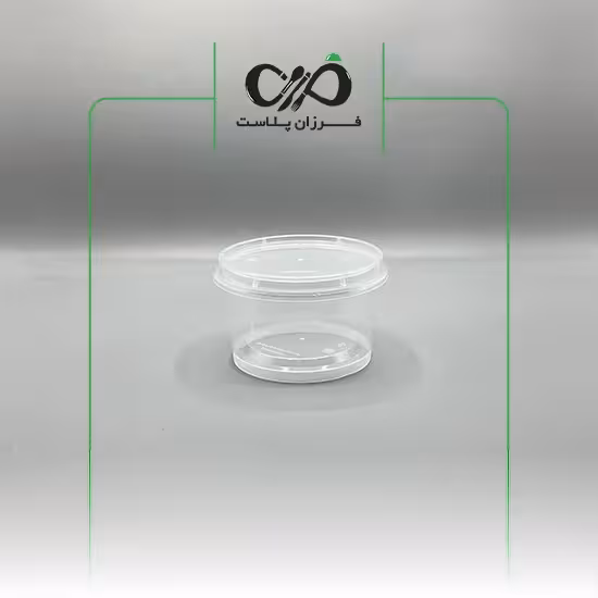 ظرف یکبار مصرف فریزری و مایکروفری گرد 460cc پولاد پویش با درب (160عددی)