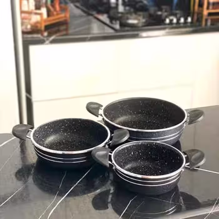 سه تابه گرانیتی دو دسته اقتصادی