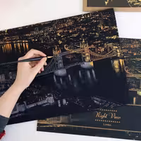 نقاشی خراشیدنی طرح کشورها