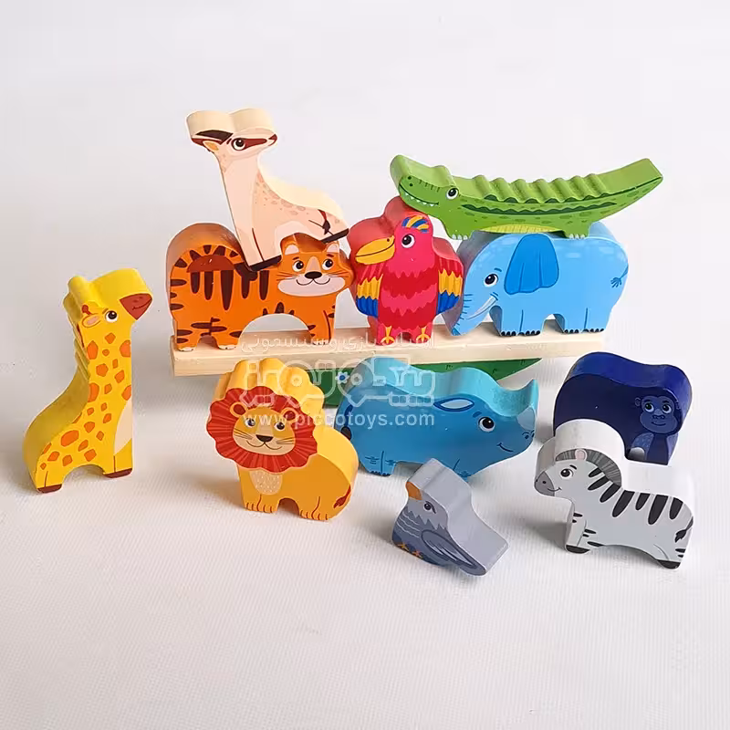 پازل چوبی تعادلی مدل حیوانات  کد JHTOY338