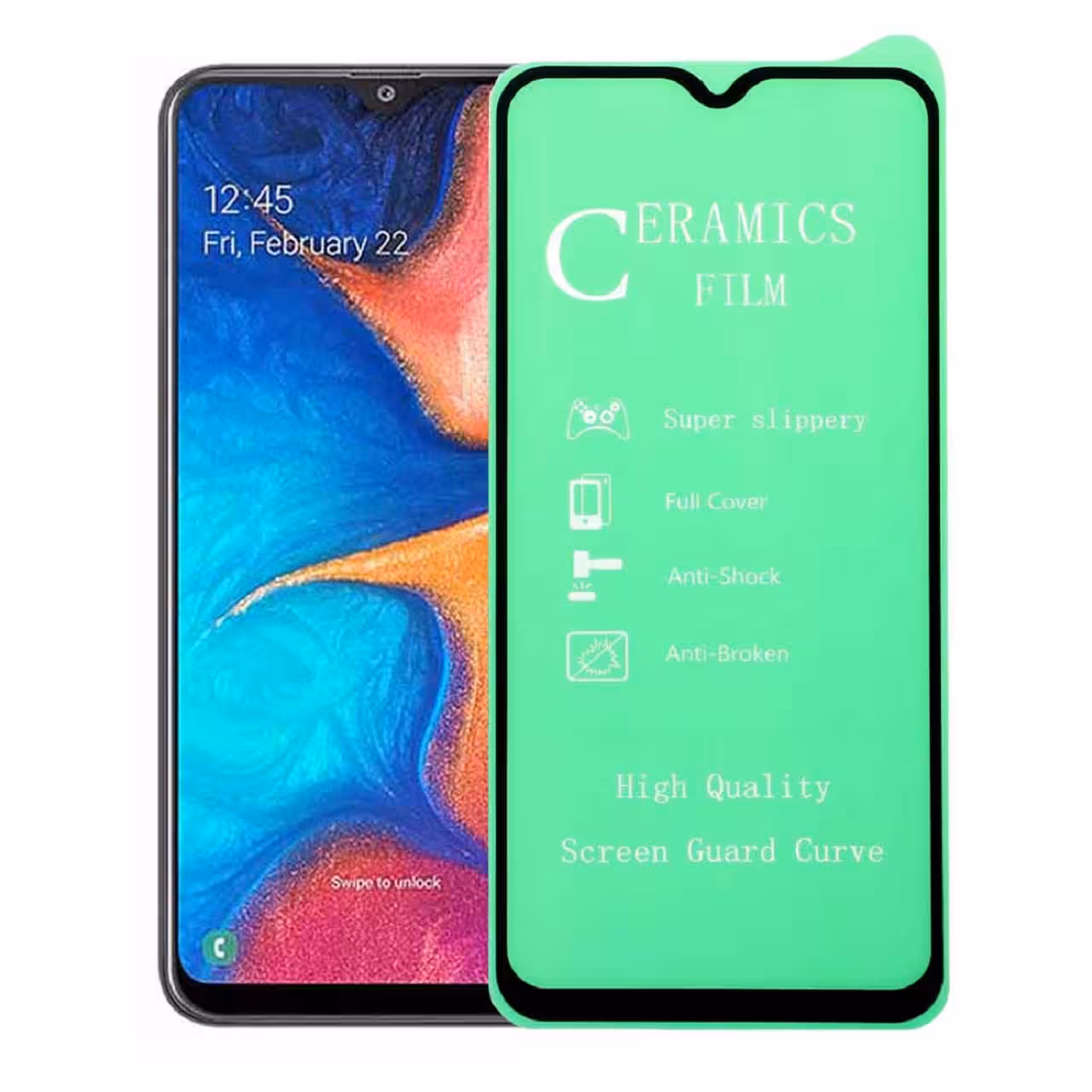 محافظ صفحه نمایش شیشه ای سرامیکی samsung A20s