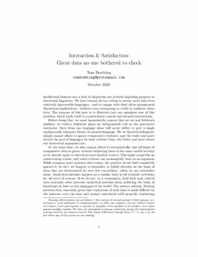خرید و دانلود نسخه کامل کتاب Interaction &amp; Satisfaction: Great data no one bothered to check