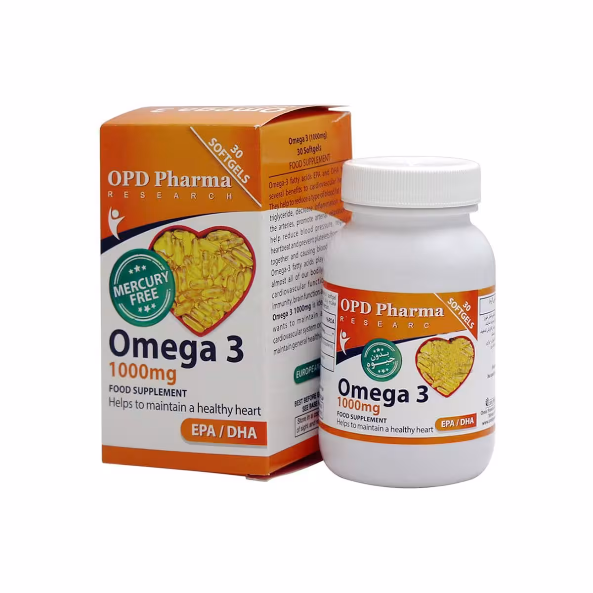امگا 3 1000 میلی گرم 30 عددی او پی دی فارما-OPD Pharma