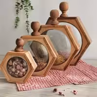 بانکه حبوبات چندضلعی در 4سایز